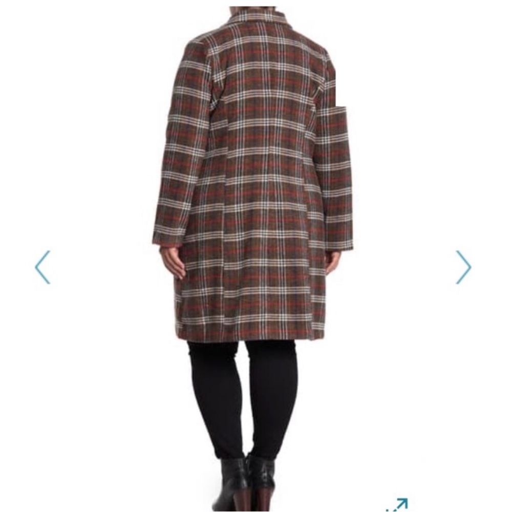 Urban Republic plaid long coat jacket shacket blazer preppy academia holiday M - Picture 3 of 14